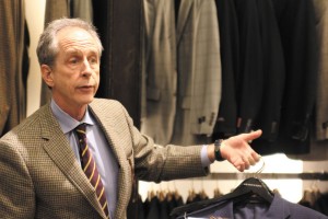 Chip Stockton, president of H. Stockton Atlanta, shows off some of his latest inventory at the  Perimeter store. H. Stockton, a metro area retailer with four locations, sells men’s clothing. 