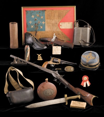 Rarities in the George W. Wray Jr. Civil War Collection at the Atlanta History Center include a Confederate cavalry pennant, canteens, officer’s cap and a one-of-a-kind experimental carbine.