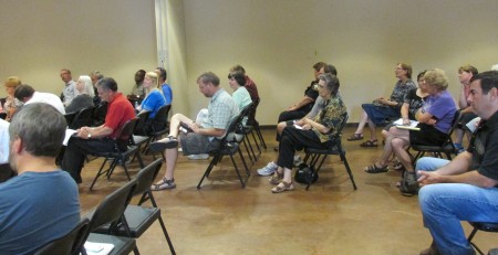 District 2 residents gather for a town hall in Ashford Park.