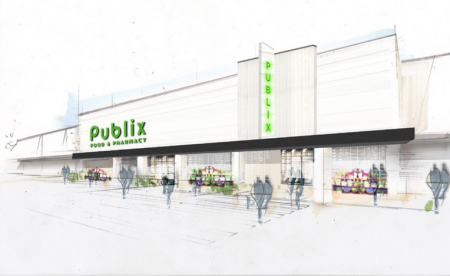 A rendering of the proposed Publix at Moores Mill Road.