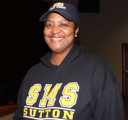 Vernetta Head, who has a 13 year-old son attending Sutton Middle School, said it is important to her to have North Atlanta High School provide information on its athletic programs. (Photo by Dyana Bagby)