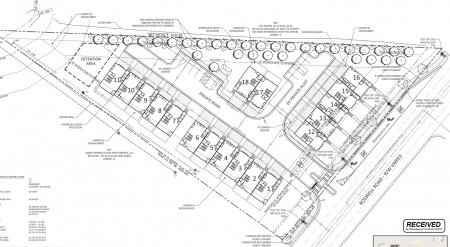 Acadia Homes' site plan for the Roswell Road property.