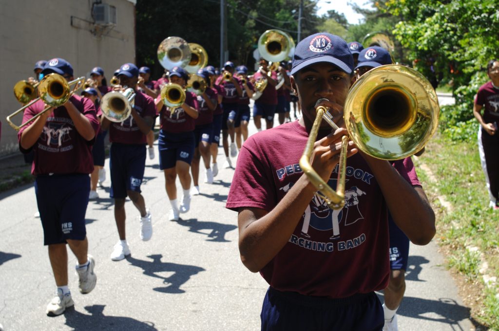 Osborne Road; Saturday May 6, 2016 12:00pm. Forty Third Annual "Lynwood Days Parade and Festival". The parade started at the Lynwood Park United Christian Church and traveled to Windsor Parkway then turned north on Osborne Road and finished in Lynwood Park. Christopher Carter (sophomore) plays trombone in the Pebblebrook High School Marching Band.