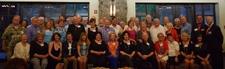The Sandy Springs High School Class of 1966, along with friends and family, pose during their 50th reunion Aug. 19 at Heritage Sandy Springs. (Photo Jaclyn Turner)