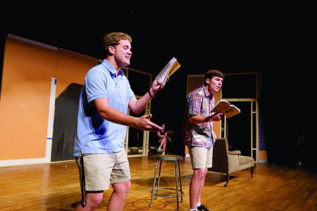 Riverwood’s Chip Carter, left, and Joe Virgin rehearse for the show. (James Barker Photography)