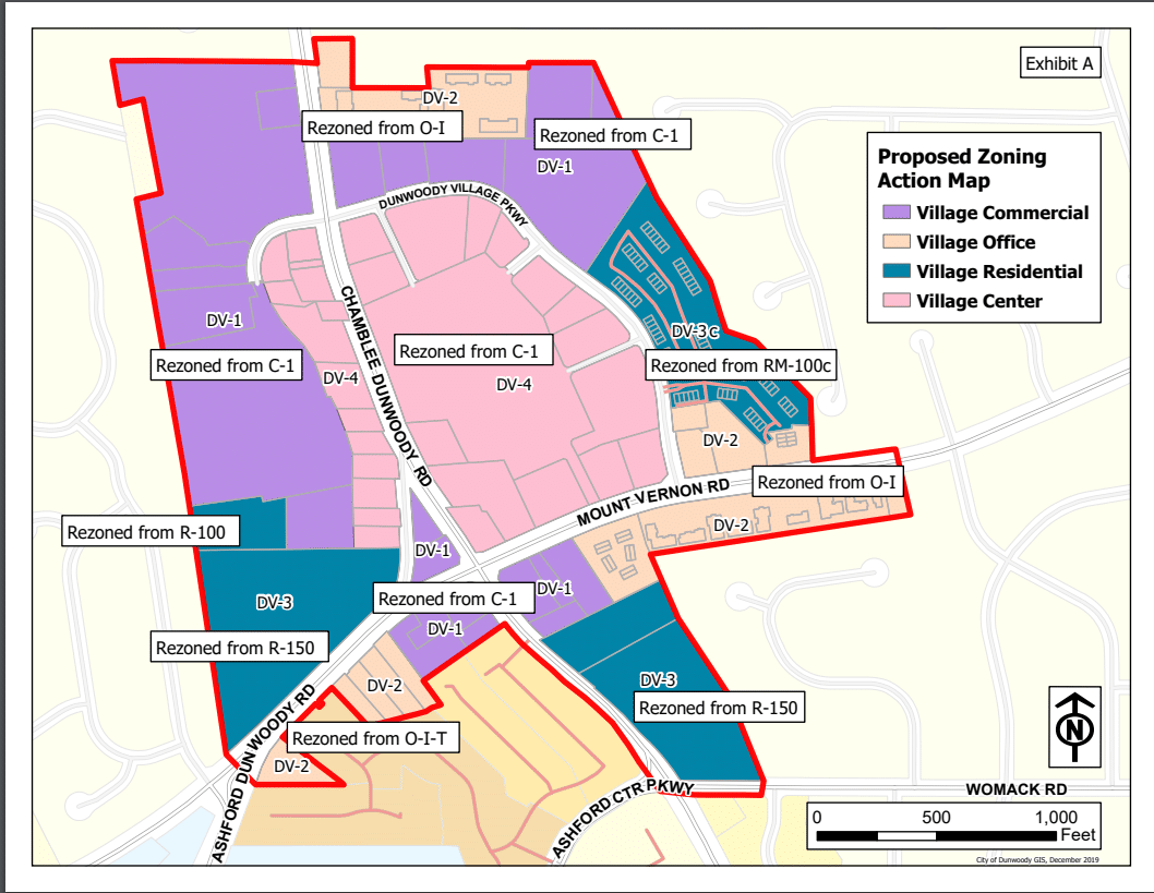 new dunwoody village zoning map