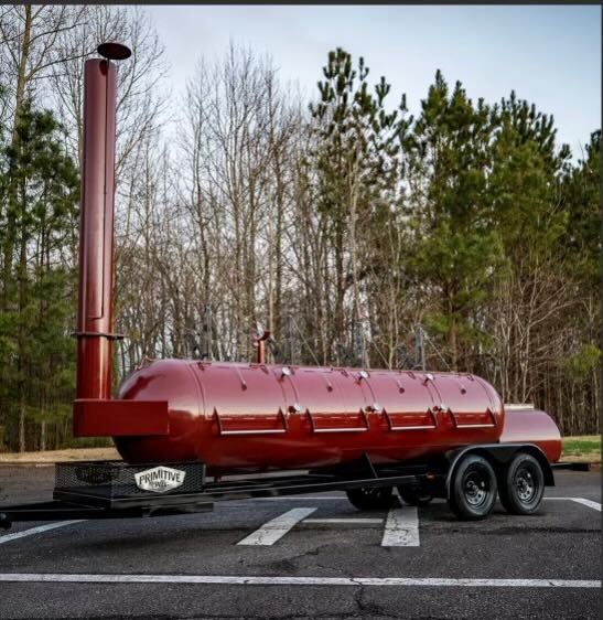 The 1,000 gallon outdoor smoker that will be the focal point of the new restaurant concept.