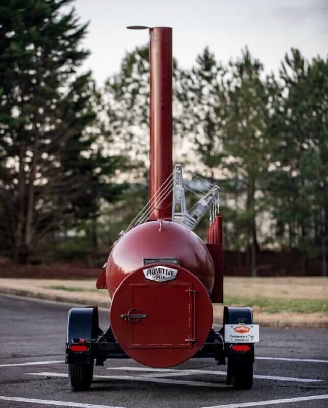 The 1,000 gallon outdoor smoker that will be the focal point of the new restaurant concept.