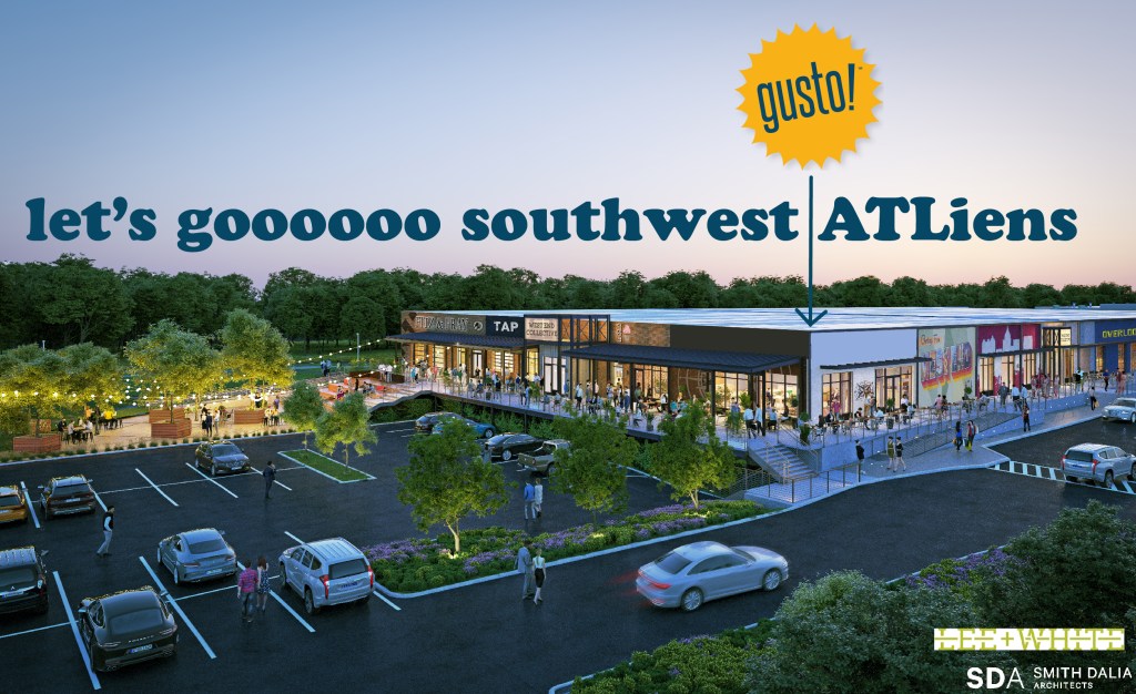 A rendering of the gusto! location at Lee + White food hall.