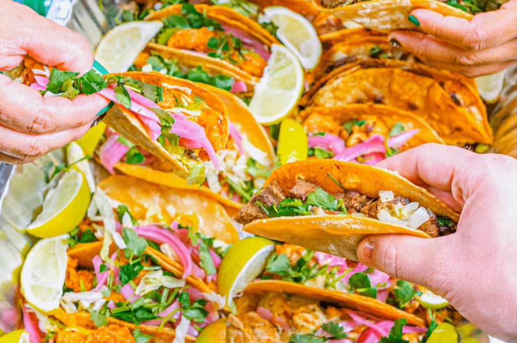 A taco platter from Talkin' Tacos.