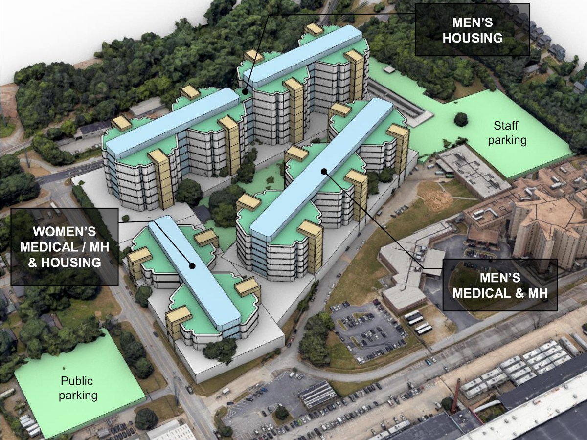 Fulton County's new jail would be located on Rice Street next to the current jail site