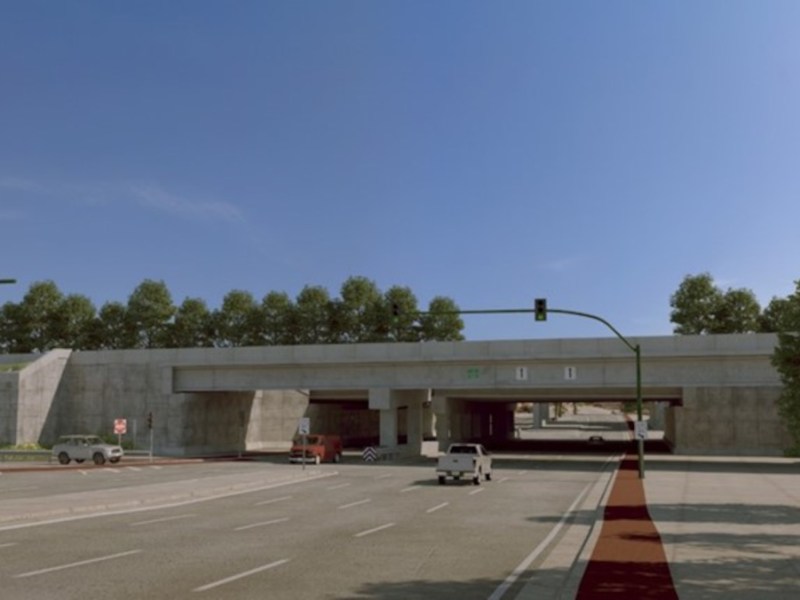 GDOT rendering of Glenridge Drive travel lanes under I-285