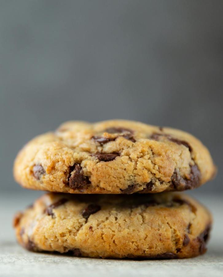 macro photography of chocolate chip cookies
