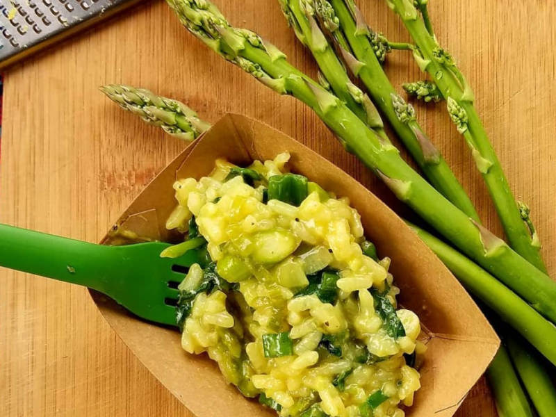 Lemon Asparagus Risotto from Community Farmers Markets (Courtesy CMF Instagram).