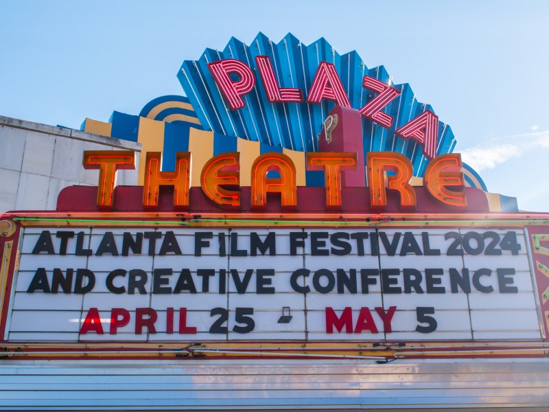 A Plaza Theatre marquee photo for the Atlanta Film Festival (Photo Courtesy ATLFF).