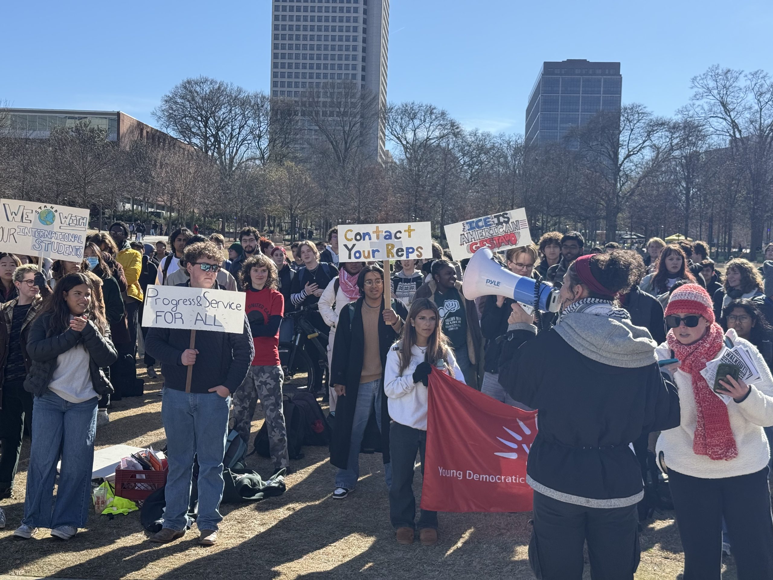 Hundreds of Georgia Tech students join nationwide protest against ICE