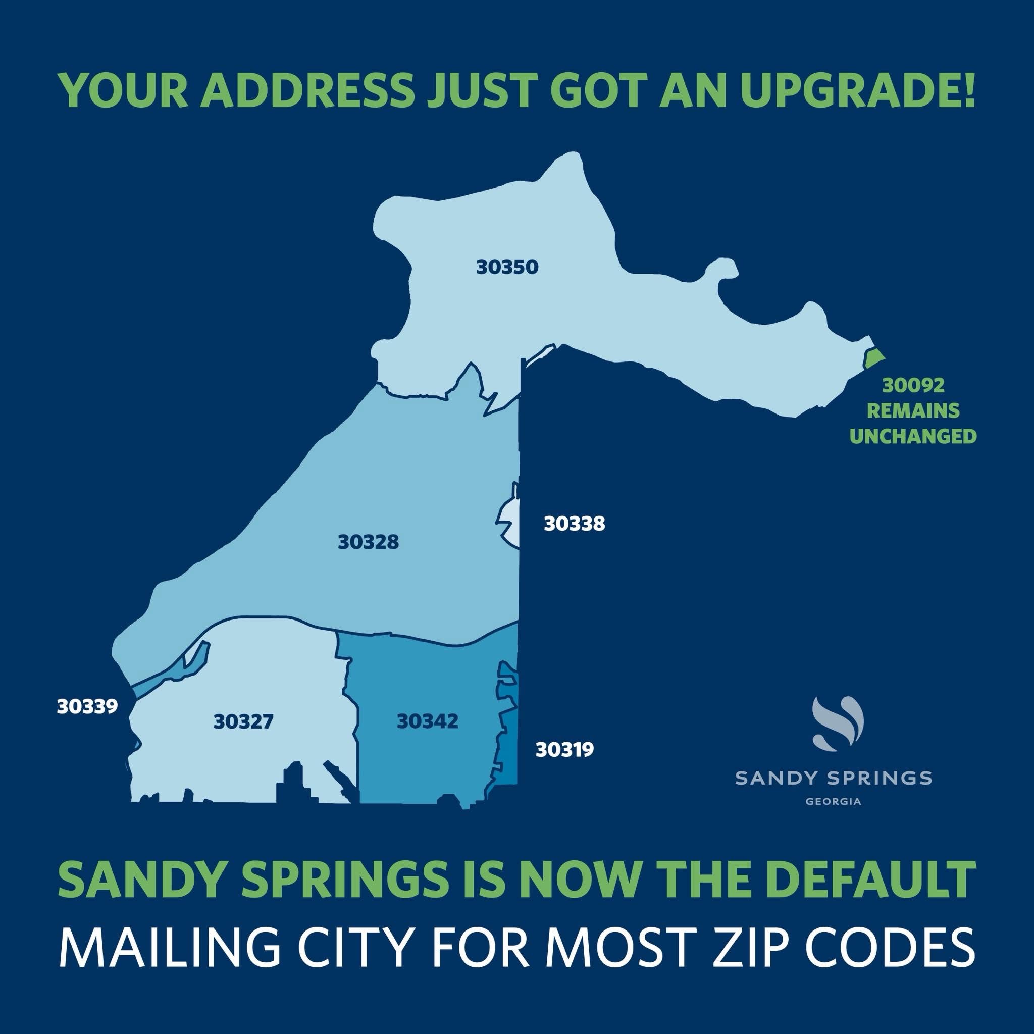 Sandy Springs to replace Atlanta on default ZIP codes - Rough Draft Atlanta