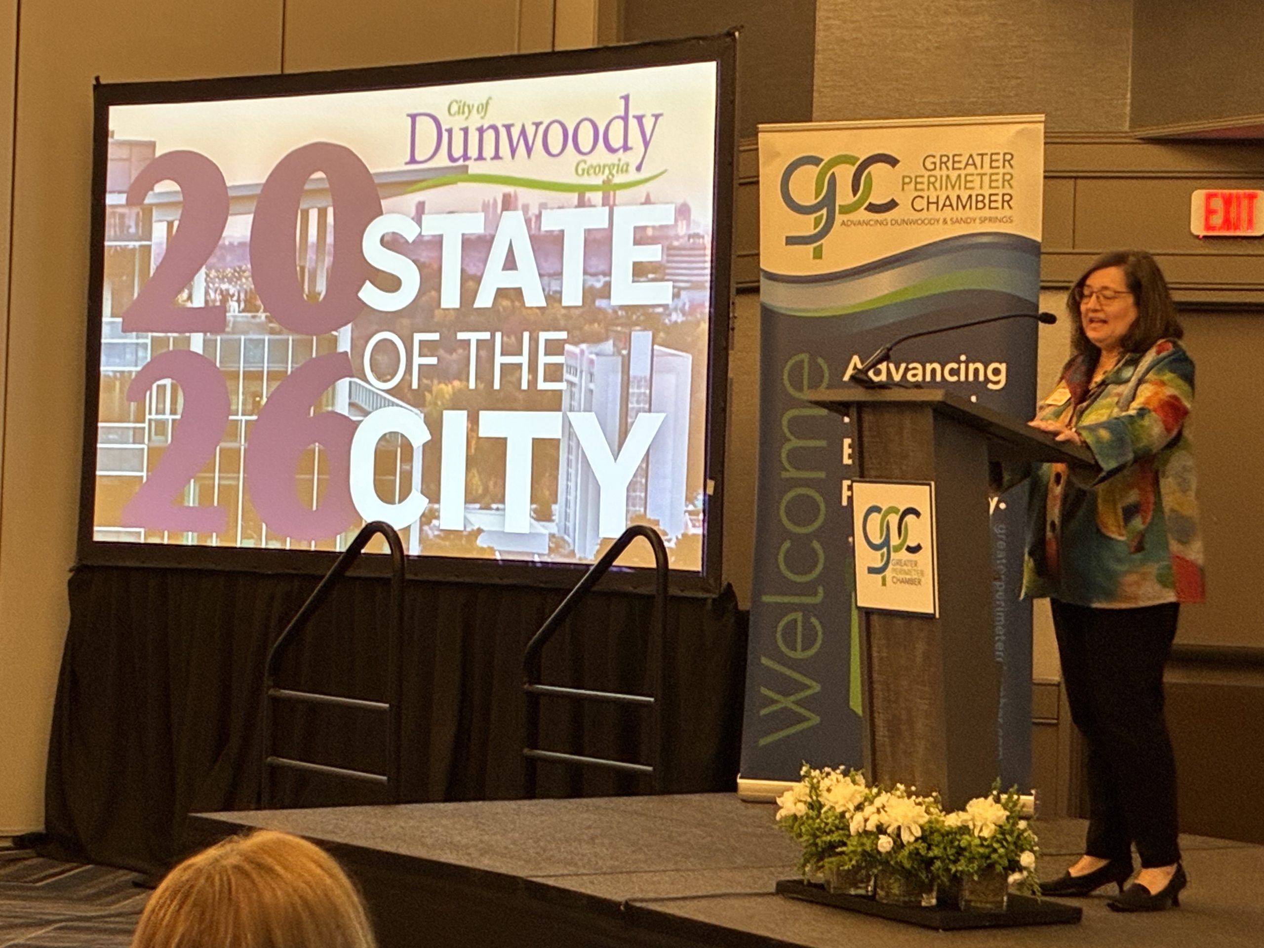 Dunwoody mayor touts progress, stability at Perimeter Chamber breakfast