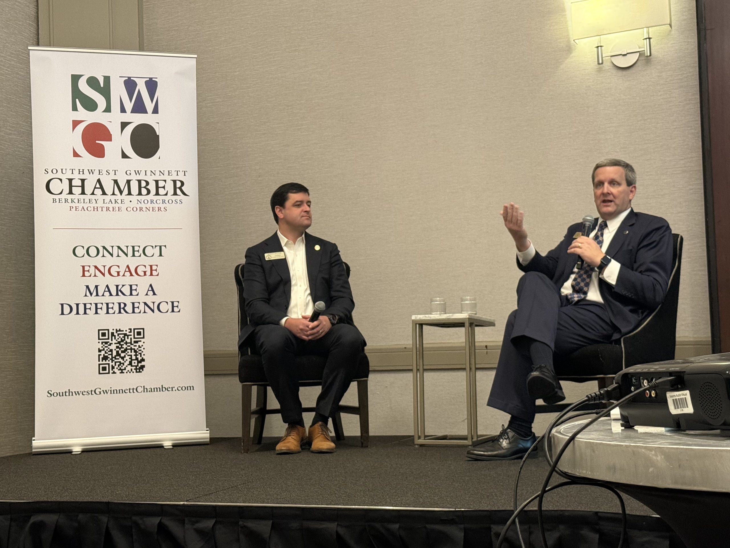 Georgia Supreme Court justice stops by Southwest Gwinnett Chamber